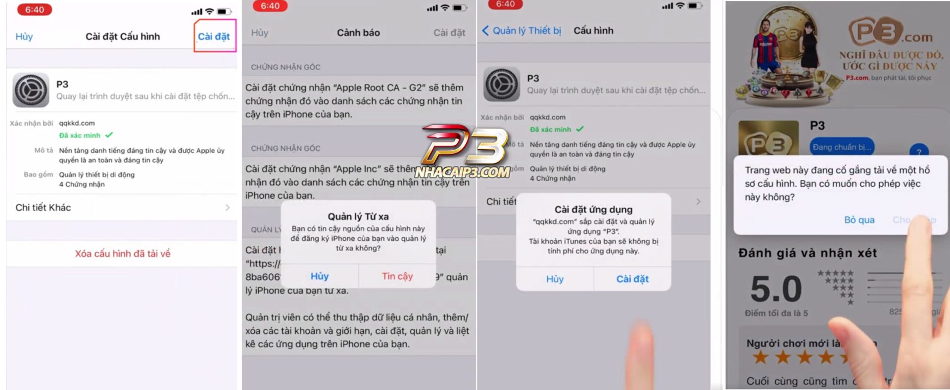 Tải app P3 trên Iphone
